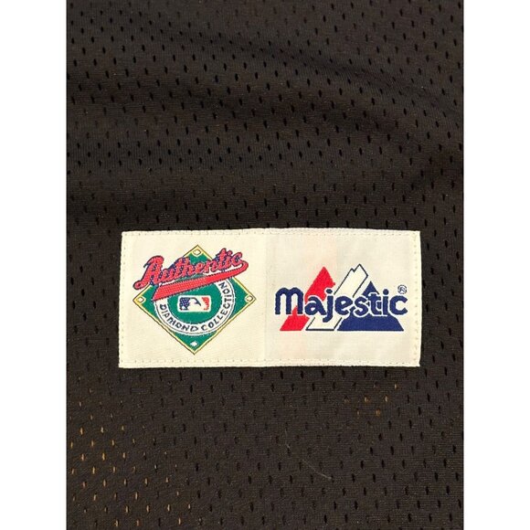 Vintage Majestic New York Mets Authentic MLB Diamond Collection Black Jersey XL - Picture 6 of 8